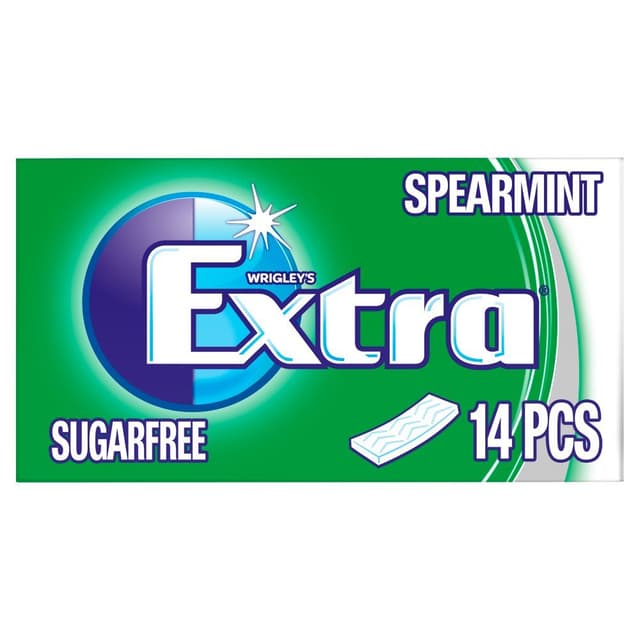 Extra Spearmint Chewing Gum Sugar Free 14 Soft Sticks