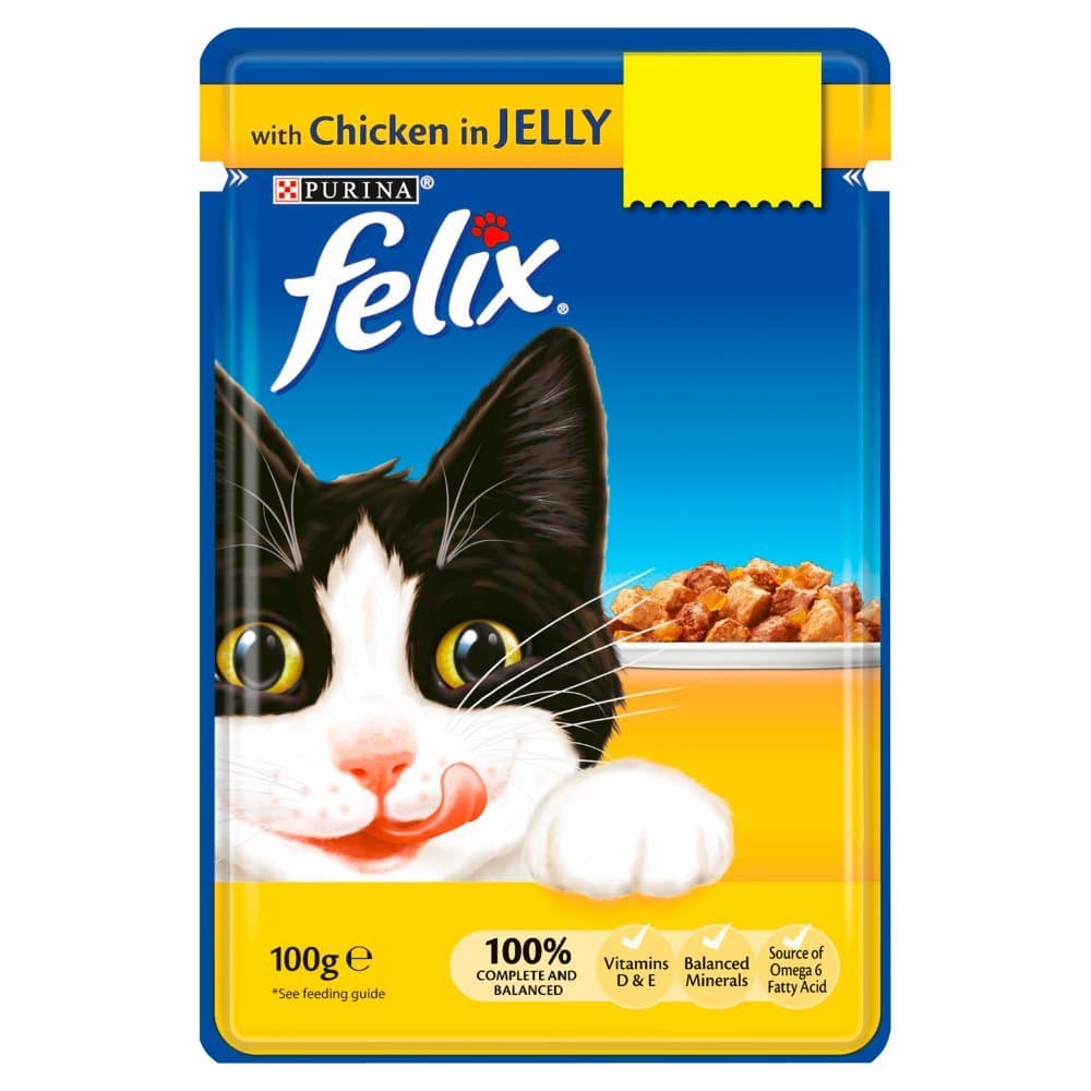 Felix Cat Food Pouch with Chicken in Jelly 100g
