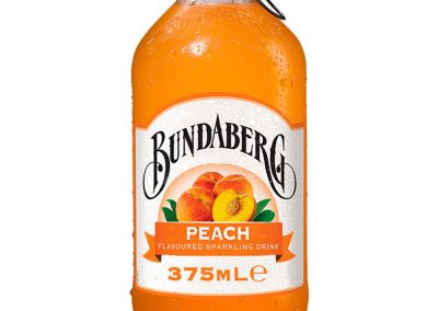 Bundaberg Peach Flavoured Sparkling Drink 375ml Glass Bottle