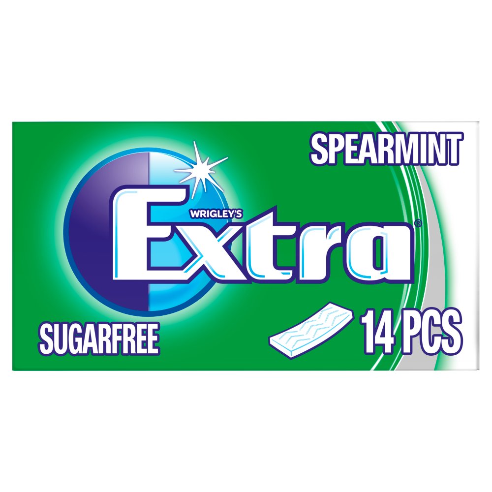 Extra Spearmint Chewing Gum Sugar Free 14 Soft Sticks